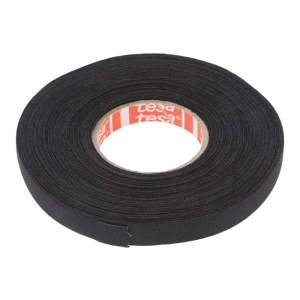 TESA Linnentape PET-wol - 9 mm breed - 260 um dik - Tot 150 graden - 25 meter - zwart