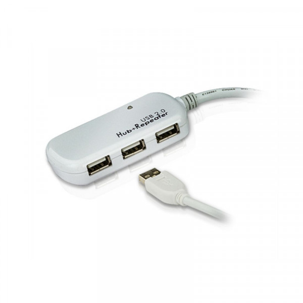 ATEN UE2120H 4 poorts USB Hub en Repeater Grijs 12m