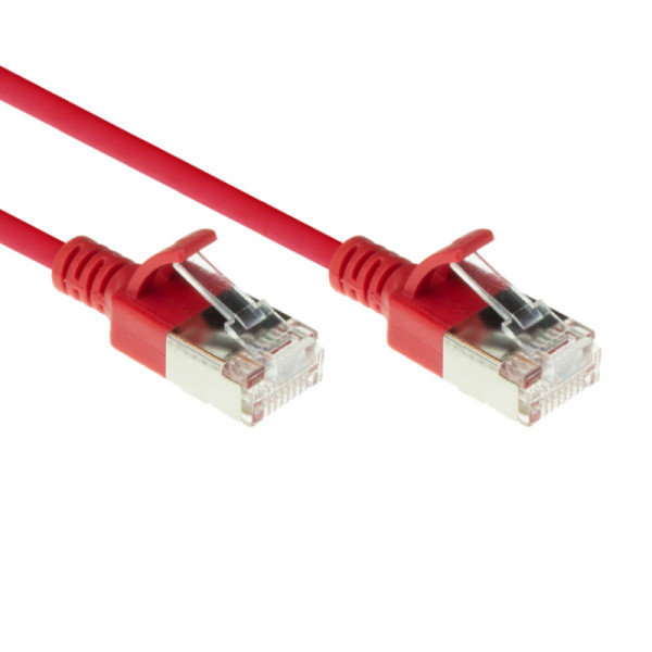 UTP CAT6 Slimline Gigabit Netwerkkabel - CU - 0,25 meter - Rood