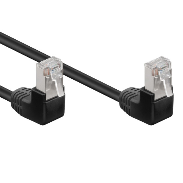 FTP CAT5e Gigabit Netwerkkabel - haaks - CCA - 0,5 meter - Zwart