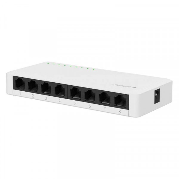 8-poort Gigabit Switch - 10/100/1000 - Basic - Wit