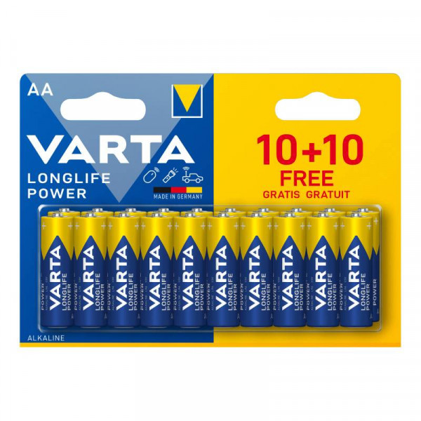 VARTA 20x AA Batterij - Alkaline Longlife Power - Energy - 1,5V
