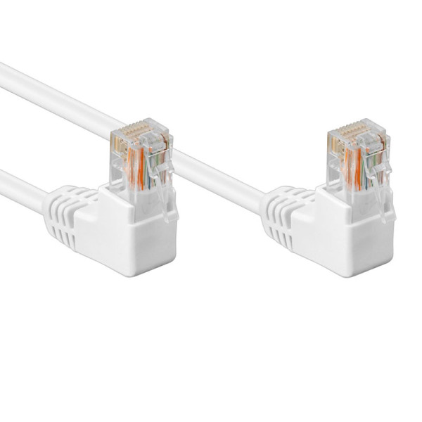 UTP CAT5e Gigabit Netwerkkabel - haaks - CCA - 0,25 meter - Wit