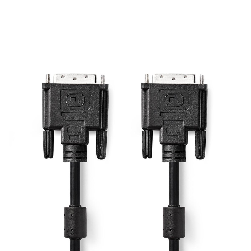 DVI-D Aansluitkabel - 24+1 - Dual Link - 5 meter - Zwart