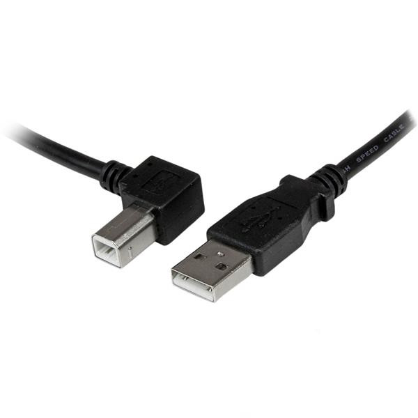 StarTech 1 m USB 2.0 A naar linkshoekige B-kabel – M/M