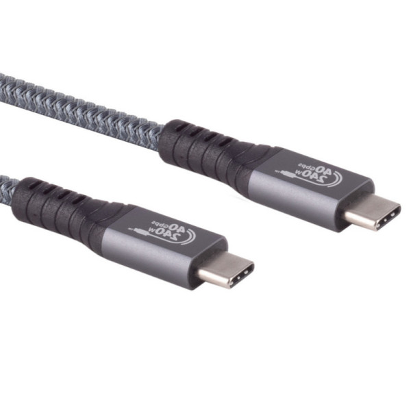 glans keten Genre USB-C Kabel - USB 4 Gen 2x2 - 240W laden - 1 meter - Zwart