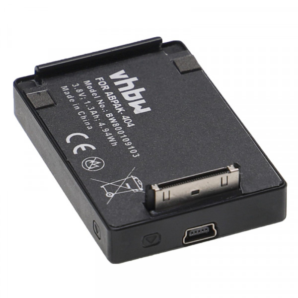 Accu voor GoPro Hero 3, Hero 3+ en Hero 4 - 3,8V - 1240mAh - Zwart