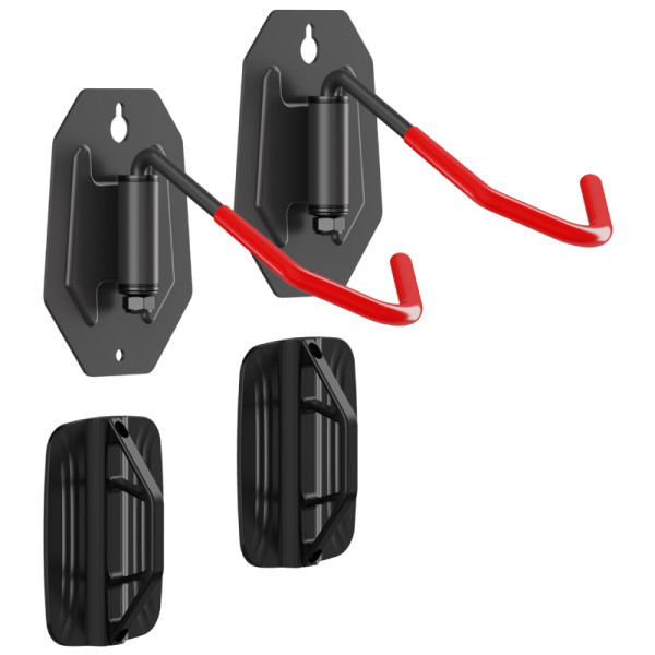 Muurbeugels voor Fiets - 2 stuks - Universeel - Bandendikte tot 9cm - Tot 30kg per stuk - Zwart