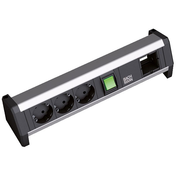 Bachmann 3-voudige Desk Dock met 1x Leeg locatie en aan-uitschakelaar