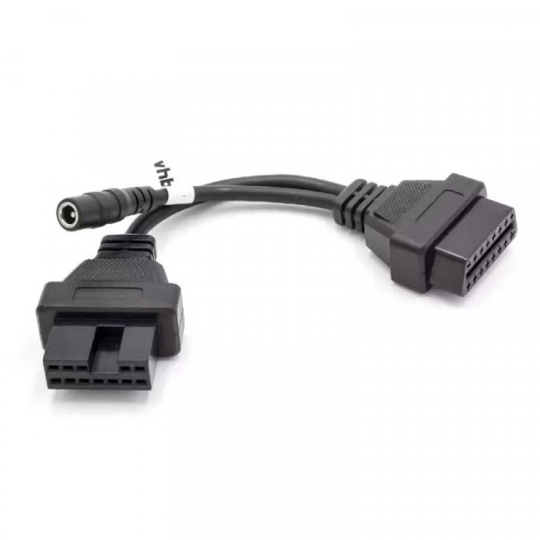 OBD2 Adapterkabel voor Mitsubishi en Hyundai - OBD1 12 naar 16-pins OBD2 - 0,2 meter - Zwart