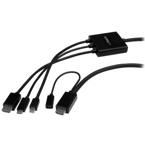 StarTech USB-C, HDMI of Mini DisplayPort naar HDMI converter kabel - 2 m adapterkabel