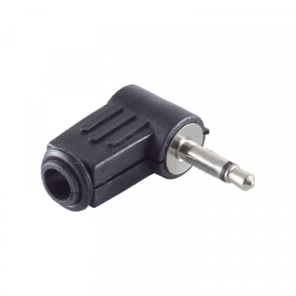 Haakse Soldeerbare 3,5mm Mono Jack Connector (m) - Zwart