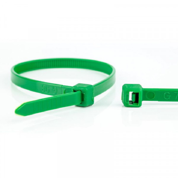 Kabelbinders - 300 x 3,6mm - Trekkracht tot 18,2kg - 100 stuks - Groen