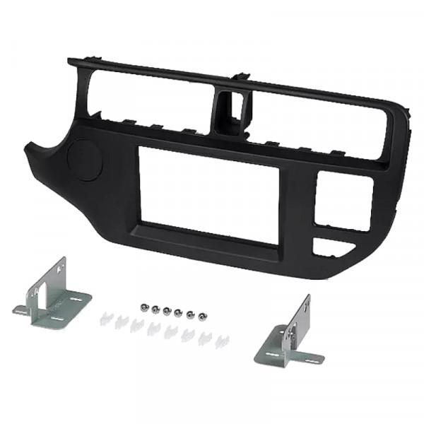 2 Din Radiomontageframe voor Kia Rio (UB) 2012-2014 - Zwart