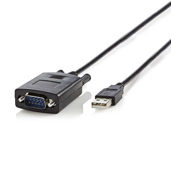 Omvormer USB A Male - RS232 Zwart