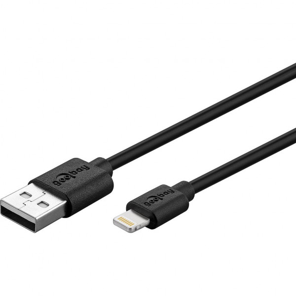 Lightning USB kabel zwart voor iPhone, iPad en iPod 0,5m