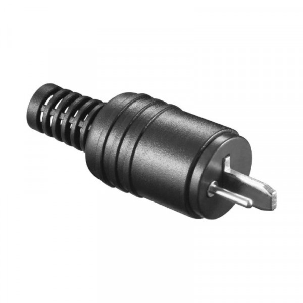 2-pin DIN Luidspreker Connector (m) - Schroefbare Behuizing - Zwart