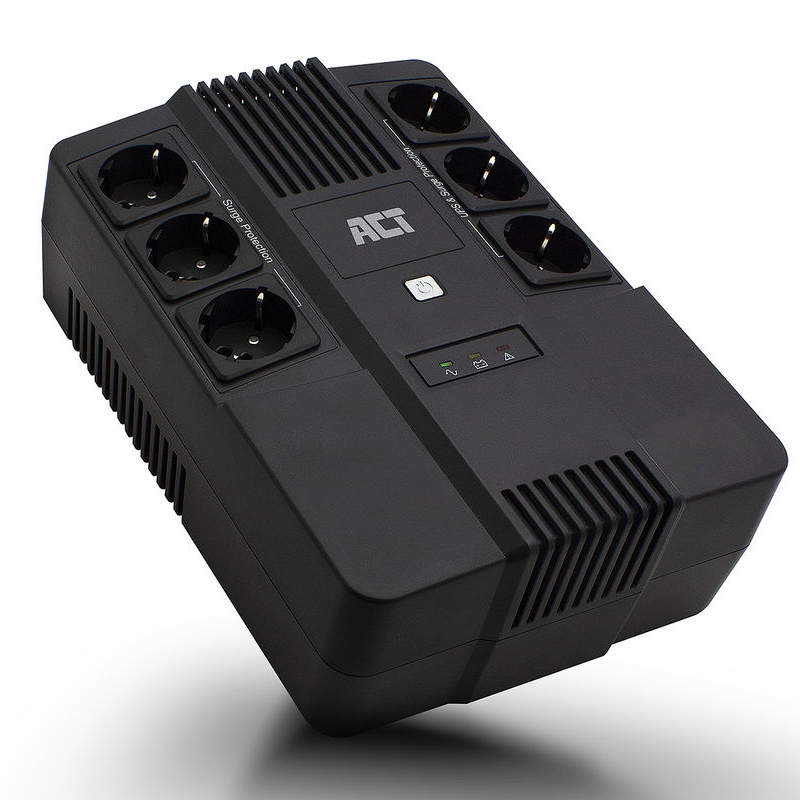 ACT UPS Noodstroom 600VA/360W – 6x stopcontact- Line Interactive – AC2300