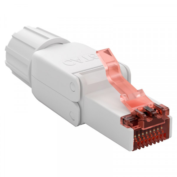 RJ45 Stekker met LSA strook - Schroefbare trekontlasting - CAT6 - Per stuk - 8P - UTP - Wit