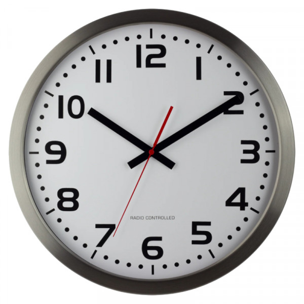 Zendergestuurde Wandklok - Modern - 40 cm - Luxe - Zilver