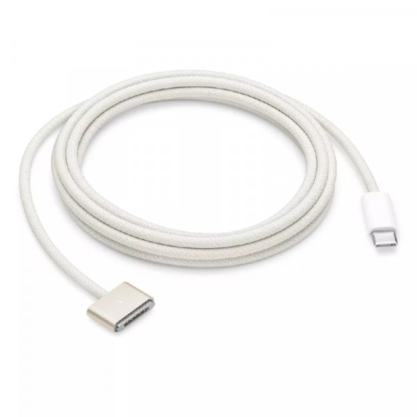 Originele Apple USB-C naar MagSafe 3 Kabel - 60W - Nylon sleeve - 2 meter - Bulk - Starlight