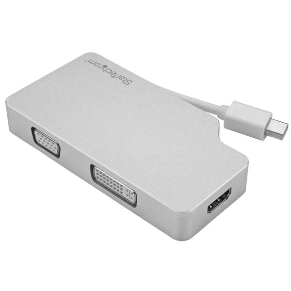 StarTech Aluminium A/V reisadapter: 3-in-1 Mini DisplayPort naar VGA, DVI of HDMI - 4K