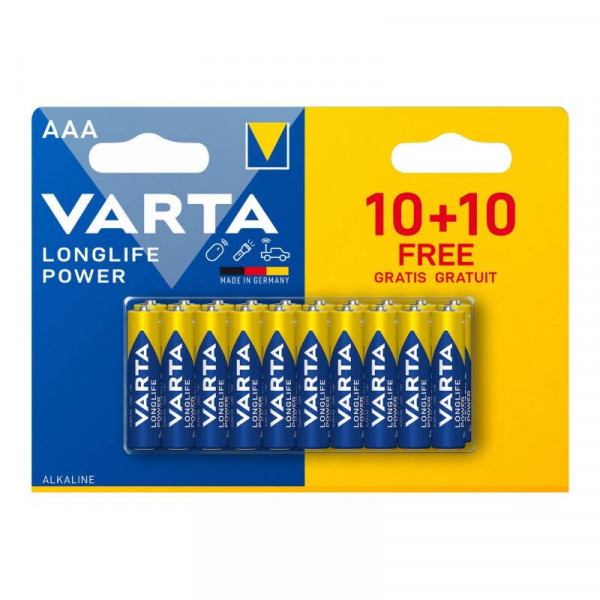 VARTA 20x AAA Batterij - Alkaline Longlife Power - Energy - 1,5V