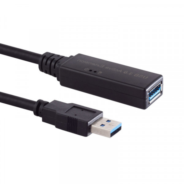 Actieve USB Verlengkabel - USB 3.2 Gen 1 - 20 meter - Zwart