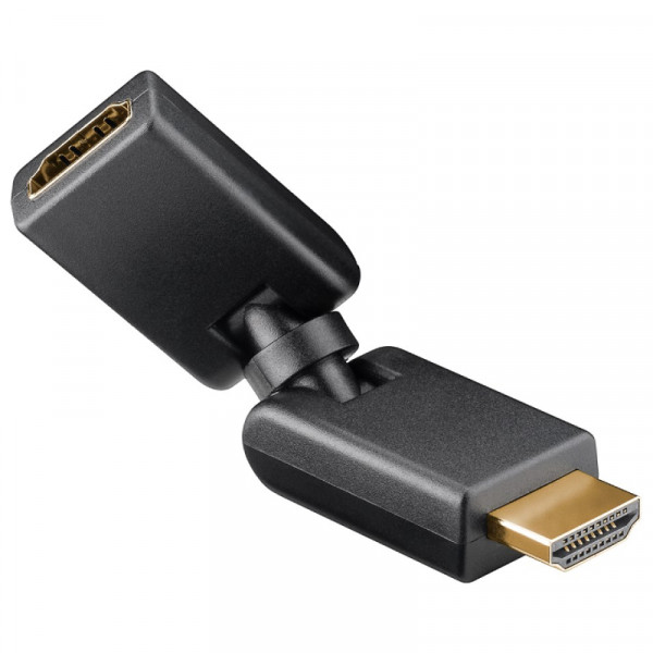 HDMI 2.0 Adapter - 180 graden draaibaar - 4K 60Hz - Zwart