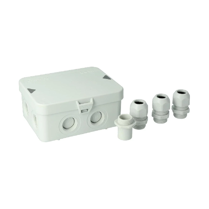 Attema kabeldoos rechthoekig M20 voor 9-13mm kabel IP65 incl. 3 wartels
