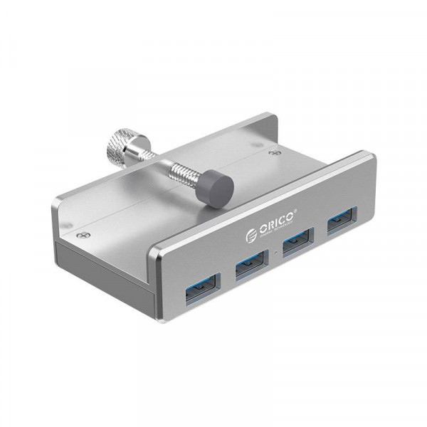 Orico USB-A Hub - 4x USB-A - Klembevestiging 10 tot 32 mm - USB 3.2 Gen 1 - 1 meter - Aluminium