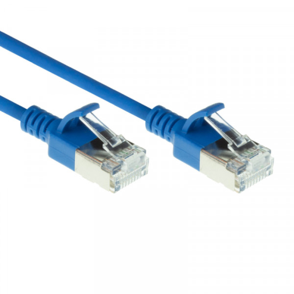 FTP CAT6A Slimline 10 Gigabit Netwerkkabel - CU - 0,5 meter - Blauw