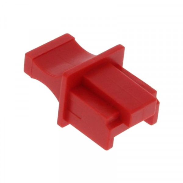RJ45 Blindstop Stofkap (m) - Voor Ongebruikte RJ45 (v) Poorten - Rood - Per stuk