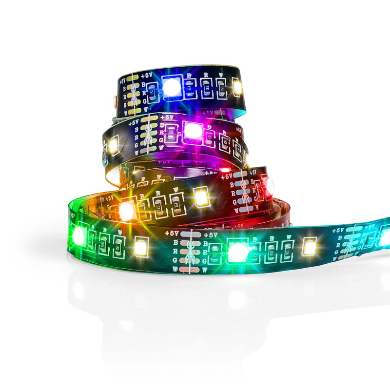 Nedis SmartLife Gekleurde LED-strip | Bluetooth | RGB / Warm Wit | 2000 mm | IP20 | 2700 K | 380 lm | Android™ / IOS