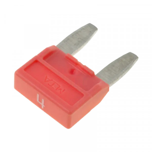 Mini Autozekering - 4 Ampere - Roze - 10 stuks