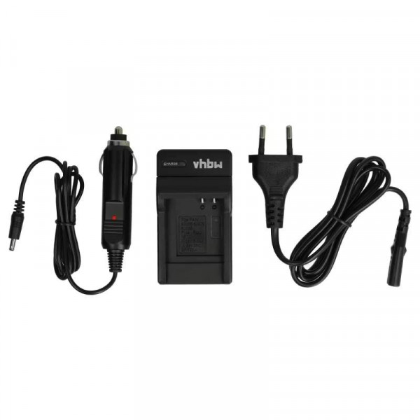 Accu oplader voor Leica C-Lux 2 en diverse Panasonic Lumix DMC - Met 12V plug - Zwart