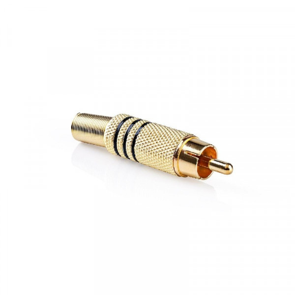 Soldeerbare Mono Tulp Connector (m) - Verguld - Zwart Accent