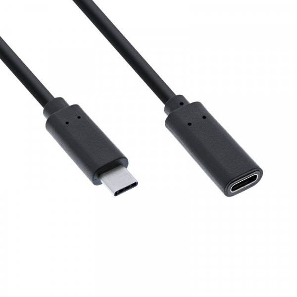 USB-C 3.2 Gen 1 Verlengkabel - 2 meter - Zwart