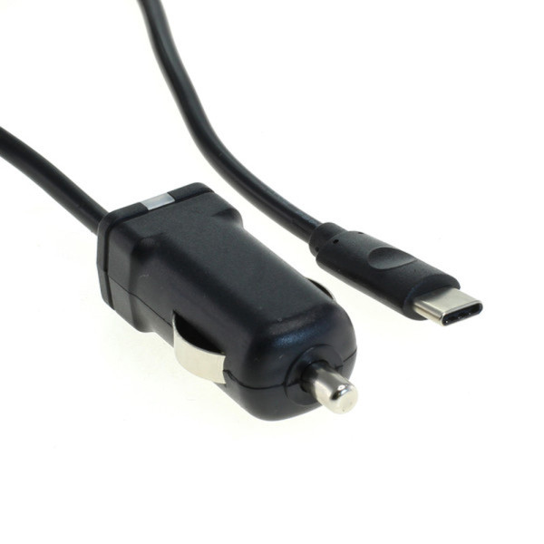 USB-C Autolader - 5V - 3A - 15W - 1,1 meter - Zwart