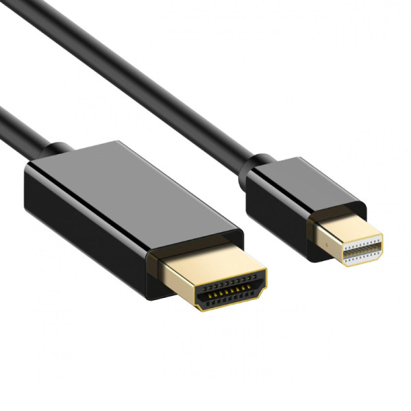 Mini DisplayPort naar HDMI Kabel - 4K 30Hz - 3 meter - Zwart