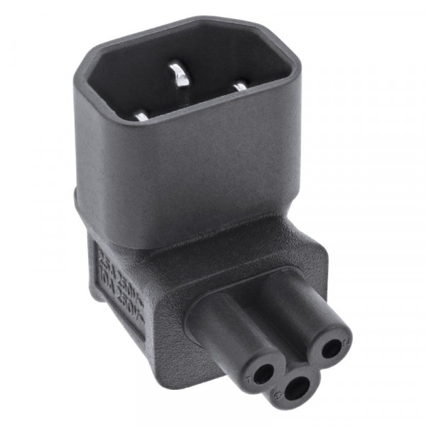 C14 - C5 Adapter - Haaks Omhoog/Omlaag - Zwart