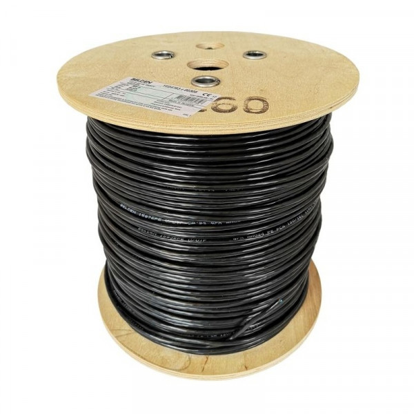 Belden S/FTP CAT6a 10 Gigabit Netwerkkabel - CU - 23AWG - Stug - Outdoor - 500 meter - Zwart