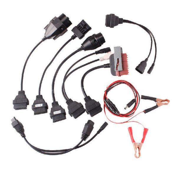 OBD2 Adapterkabel set voor BMW, VAG, Mercedes, Fiat, Alfa, Lancia, Opel en Peugeot - Zwart