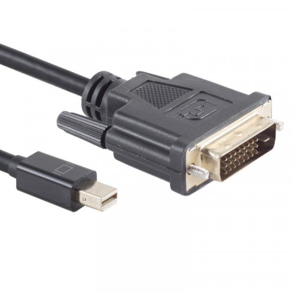 Mini DisplayPort naar DVI-D Kabel - 24+1 - Dual Link - Full HD 60Hz - 5 meter - Zwart