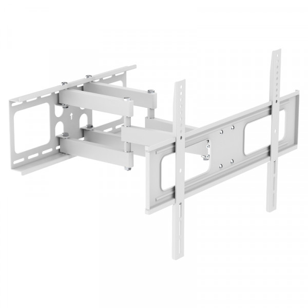 TV muurbeugel voor 37-70 inch schermen - 120 Graden Draaibaar - Dubbele Arm - Tot 50kg - Wit