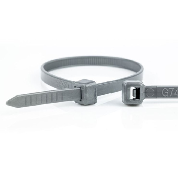 Kabelbinders - 300 x 3,6mm - Trekkracht tot 18,2kg - 100 stuks - Grijs