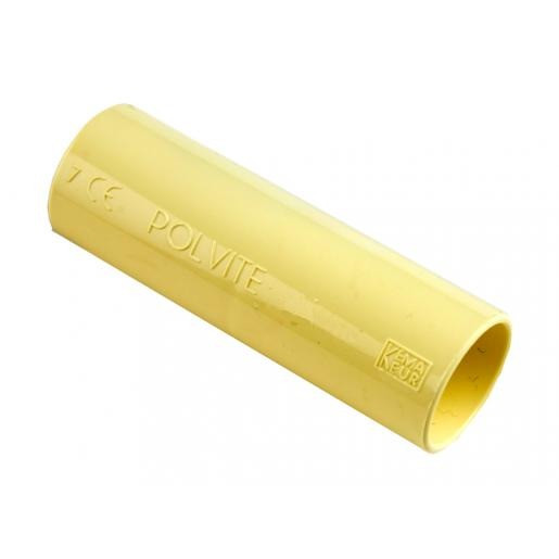 PVC Sok Koppelstuk Geel 19mm