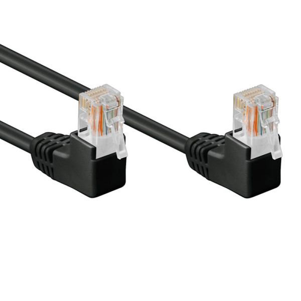 UTP CAT5e Gigabit Netwerkkabel - haaks - CCA - 3 meter - Zwart