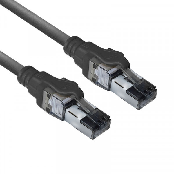 S/FTP CAT6A 10 Gigabit Netwerkkabel - CU - PoE++ 100W - 1 meter - Zwart
