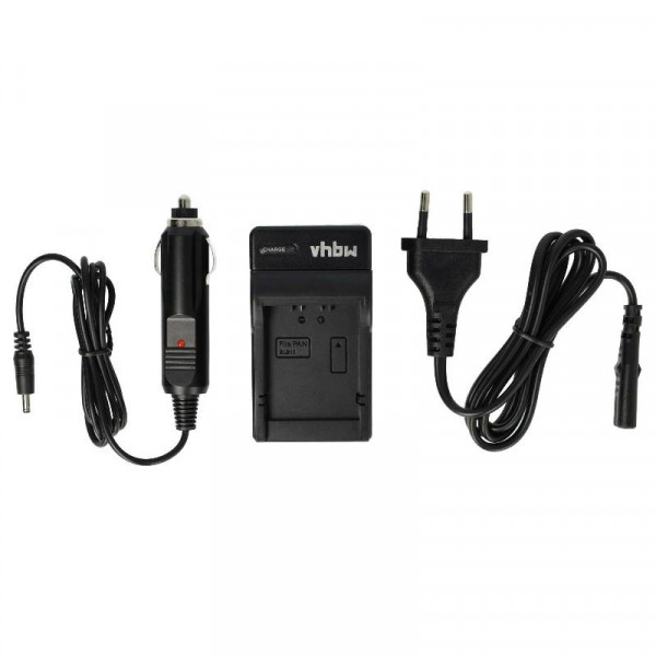 Accu oplader voor Panasonic Lumix DMC-G1, DMW-BLB13 - Met 12V plug - Zwart